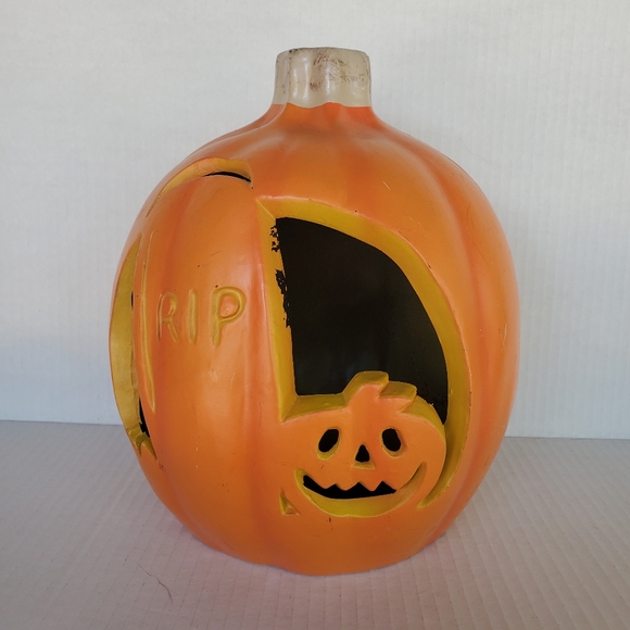 Halloween Foam Light Up Pumpkin Laser Cut Graveyard RIP - Picture 2 of 14